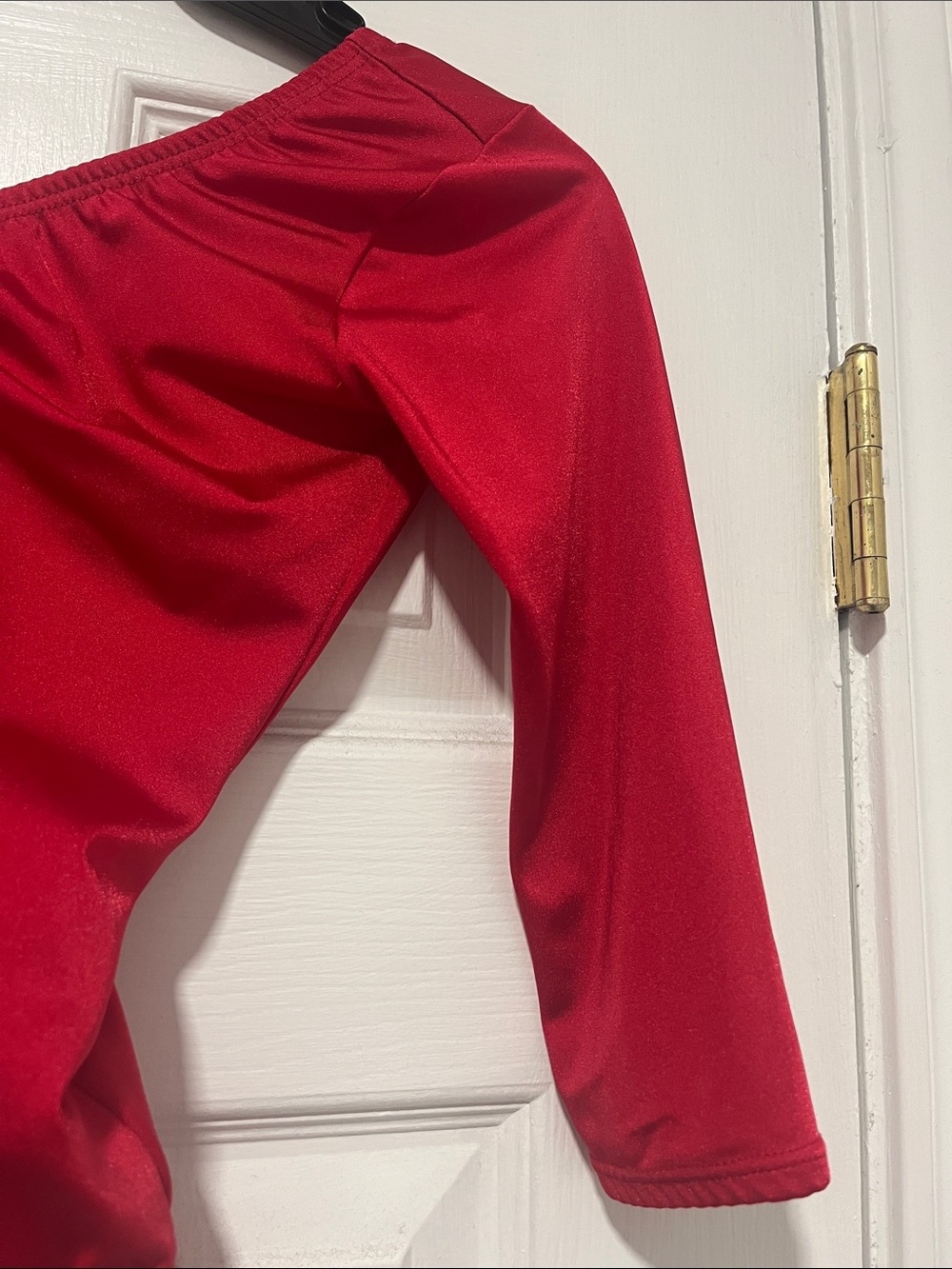 Buntingwear custom red leotard sz XS pinch front, scoop back, front lined - Picture 4 of 6